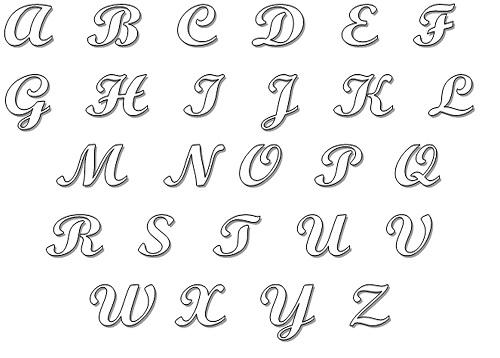 Moldes de letras em EVA para imprimir e recortar - Artesanato Passo a