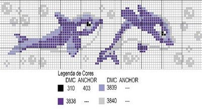 Ponto cruz para toalha de banho infantil