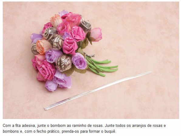 Passo a passo para o Dia das Mães 8 Bouquet de flores com bombom passo a passo