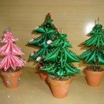 Como fazer árvore de Natal de fita de cetim