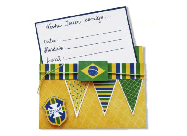 Este sofisticado convite para Copa do Mundo surpreenderá os seus entes queridos já no momento de convidar (Foto: Divulgação)