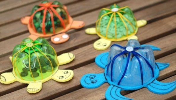 Com esta ideia de tartaruga com garrafa pet não serão somente as crianças que irão se encantar (Foto: goodshomedesign.com)