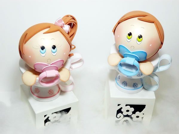 Esta fofa lembrancinha para chá de bebê ou batizado em EVA vai fazer o maior sucesso (Foto: ateliekreateva.com.br)