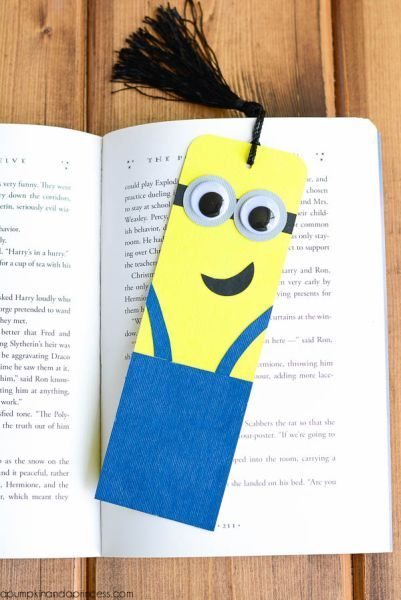 Marcador de página dos Minions instiga as crianças a lerem (Foto: apumpkinandaprincess.com)