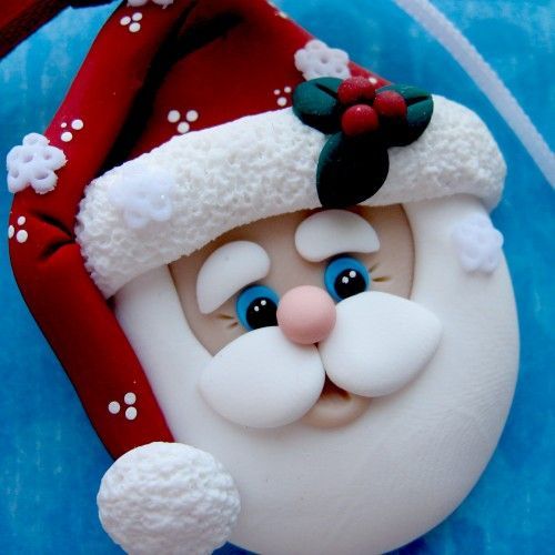 15 ideias de artesanatos de biscuit para o natal polymer christmas ornament