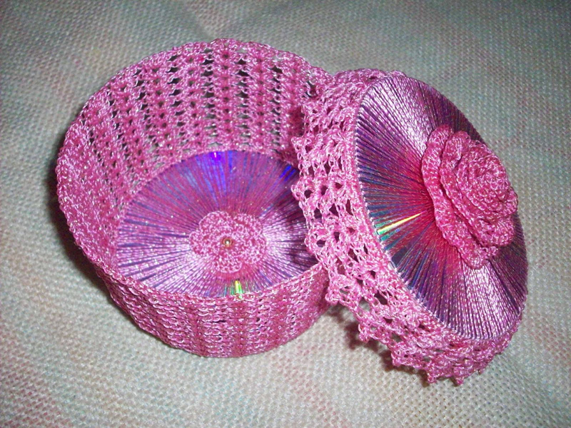 26 Ideias de Artesanato com Croch u00ea e CD Artesanato Passo a Passo! Aparador Rustico De Madeira Para Banheiro ~ 26 Ideias de Artesanato com Croch u00ea e CD Artesanato Passo a Passo!