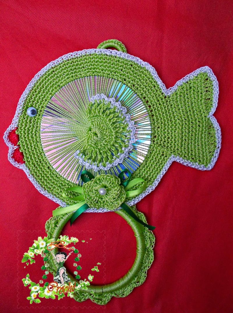 26 Ideias de Artesanato com Croch u00ea e CD Artesanato Passo a Passo! Adesivo De Arvore ~ 26 Ideias de Artesanato com Croch u00ea e CD Artesanato Passo a Passo!