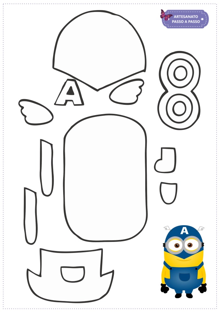minions de eva grande minions eva passo a passo