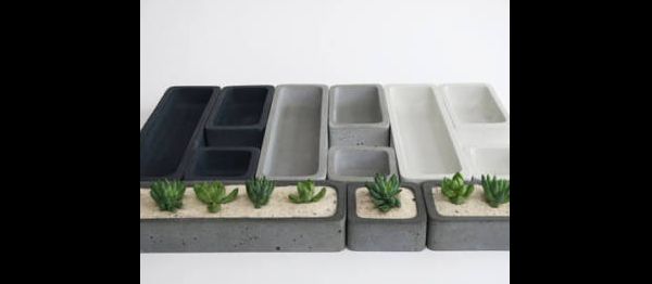 vaso de concreto com divisorias vaso de concreto com divisorias