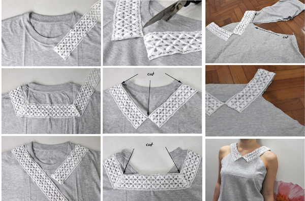 customização de camisetas com renda customização de camisetas com renda