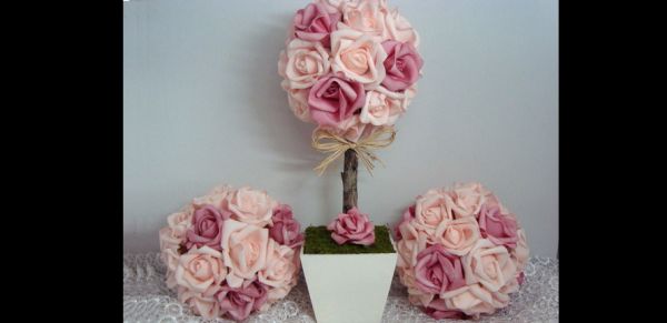 topiaria de papel crepom rosas topiaria de papel crepom rosas
