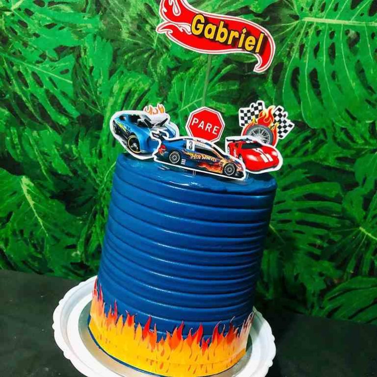 Bolo Hot Wheels ideias fabulosas para decoração de aniversário Artesanato Passo a Passo