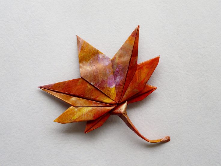 folha de dobradura de papel origami de folha
