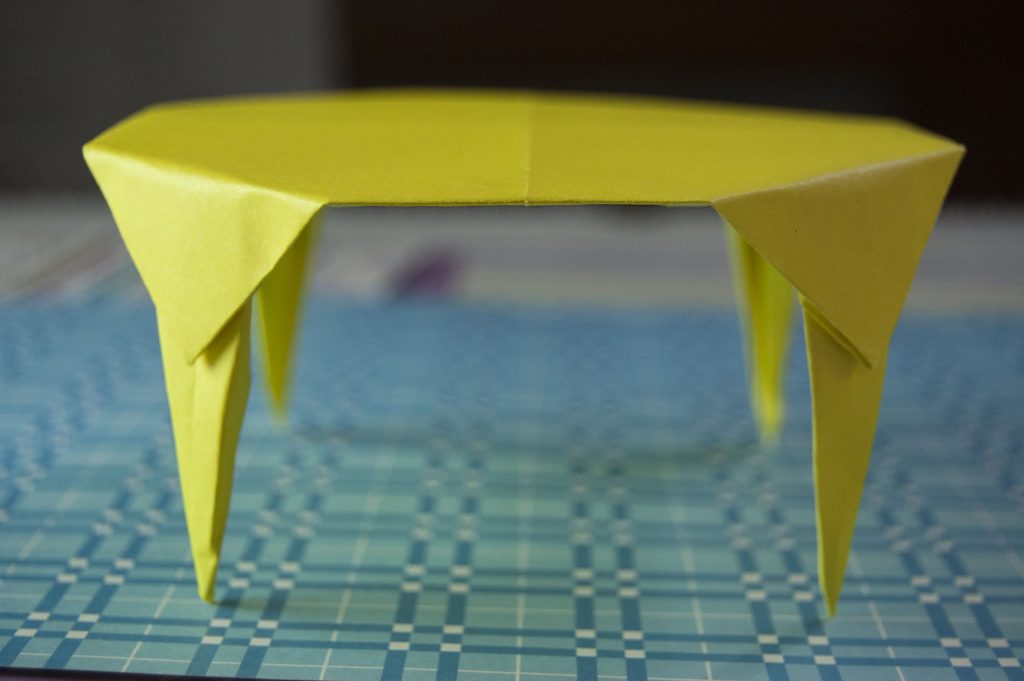 dobradura mesa mesa origami