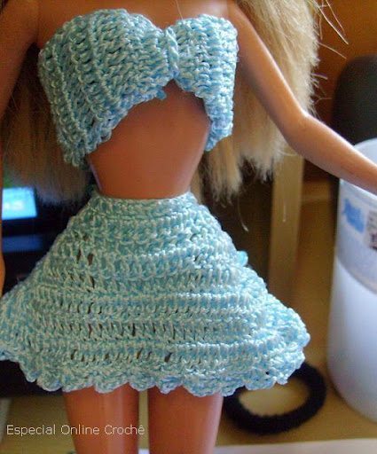 Barbie Roupa de boneca em croche