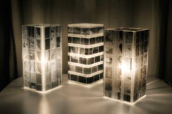 Esta luminária de filme fotográfico decora de forma primorosa qualquer cantinho de seu lar (Foto: Divulgação)