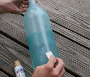 Pintura Ombré em Garrafas Passo a Passo