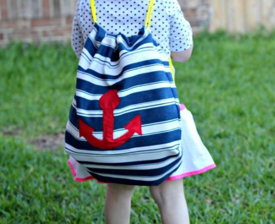 Esta sacola de pano infantil pode também ter outro estilo (Foto: en.paperblog.com) 