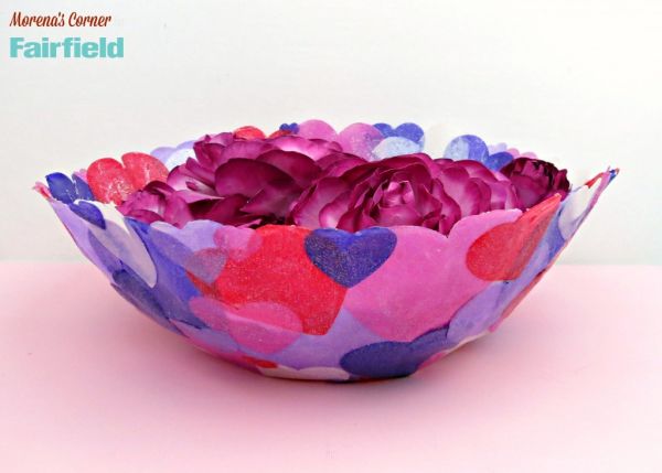 Tigela de corações de tecidos é linda e útil (Foto: fairfieldworld.com) 