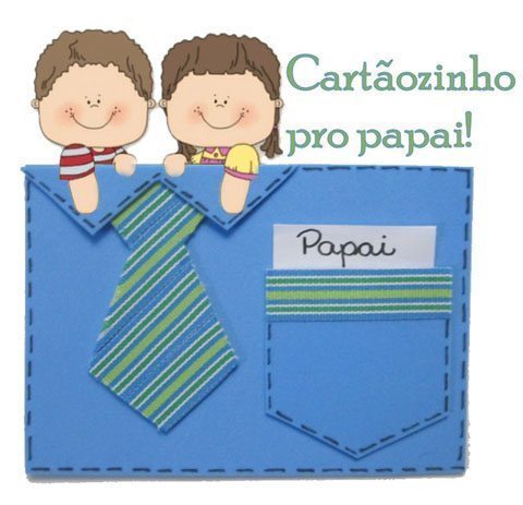 Cartão dia dos pais em EVA pode ter a cor que você quiser (Foto: sinimbu.com.br) 