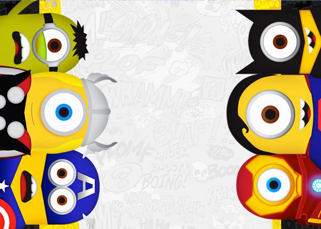 molde dos minions para colorir