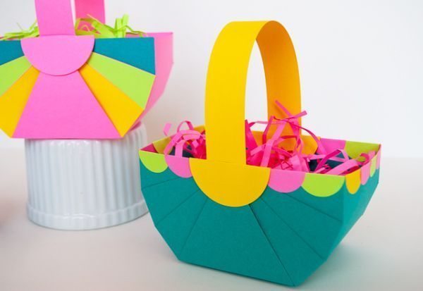Cestinha de papel dobradura pode ter as cores que você desejar (Foto: merrimentdesign.com)