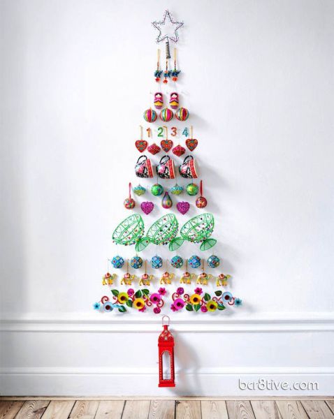 20 Ideias para fazer árvore de Natal de parede - Artesanato Passo a Passo!