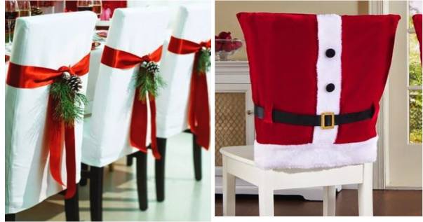 capas de cadeiras natalinas simples