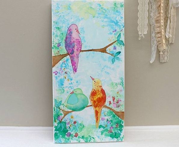 Quadro de Pássaros Passo a Passo Artesanato Passo a Passo! Artesanato Maria Figueiredo Flor De Eva ~ Quadro de Pássaros Passo a Passo Artesanato Passo a Passo!