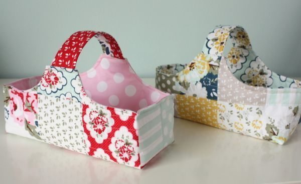 Esta cestinha de tecido é linda e você também pode fazê-la com retalhos de tecido (Foto: diaryofaquilter.com)