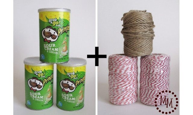 Artesanato com Pote de Pringles 