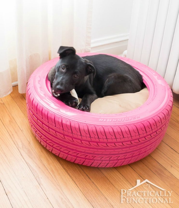 Passo a Passo de Cama de Pneu para Cachorro 