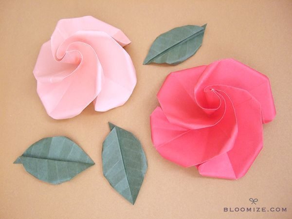 Rosas de Origami 