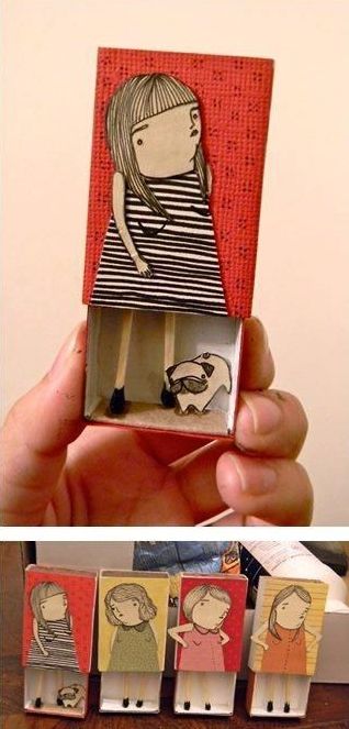 Artesanatos Feitos com Caixas de Fósforo Artesanatos Feitos com Caixas de Fósforo