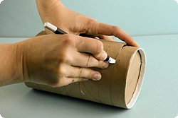 Sugestão de Artesanato com Tubos de Papelão Sugestão de Artesanato com Tubos de Papelão