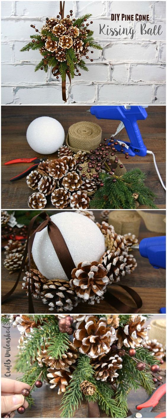 20 Guirlandas de Natal feitas com pinhas para decorar a casa - Artesanato Passo a Passo! 20 Guirlandas de Natal feitas com pinhas para decorar a casa - Artesanato Passo a Passo!