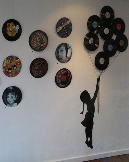 Dicas de Artesanatos Feitos com Disco de Vinil