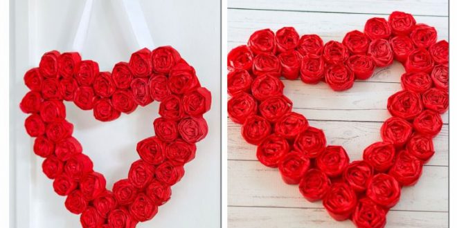 coração de papel para decoração
