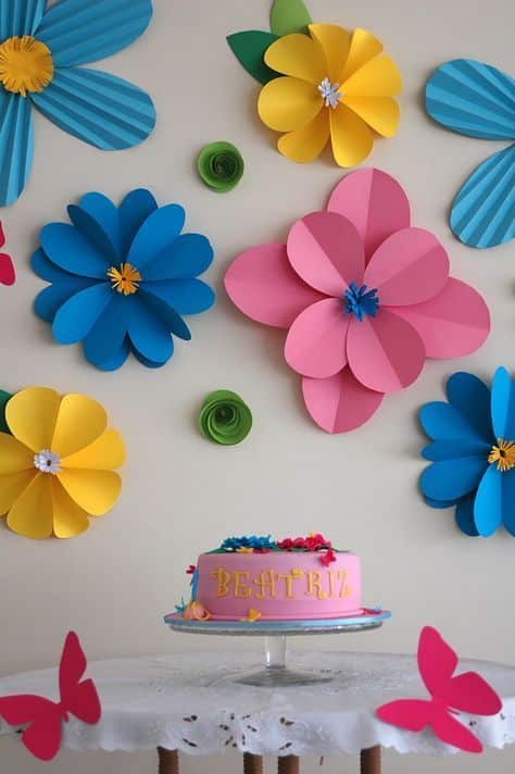 Flores de papel: passo a passo, decoração, modelos - Artesanato Passo a  Passo!