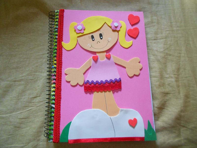 caderno com eva de arame