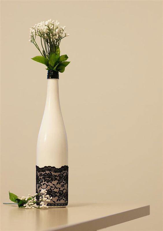 garrafa decorada com faixa