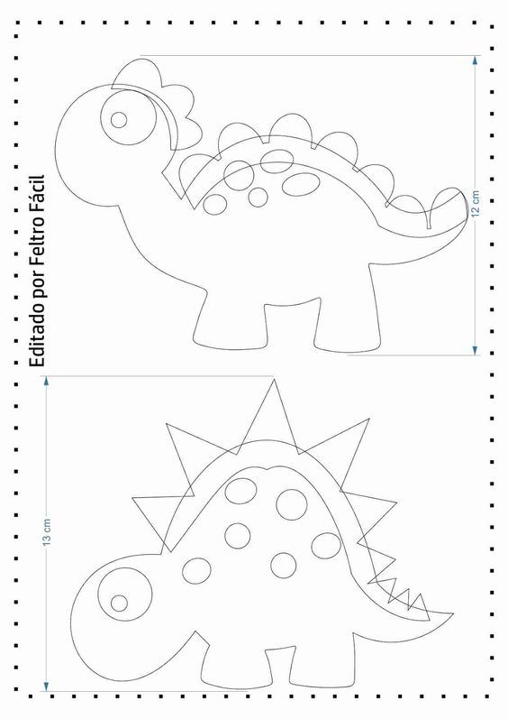 Molde dinossauro EVA Molde dinossauro baby