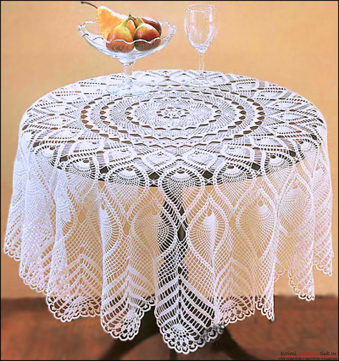 toalha em crochê para mesa