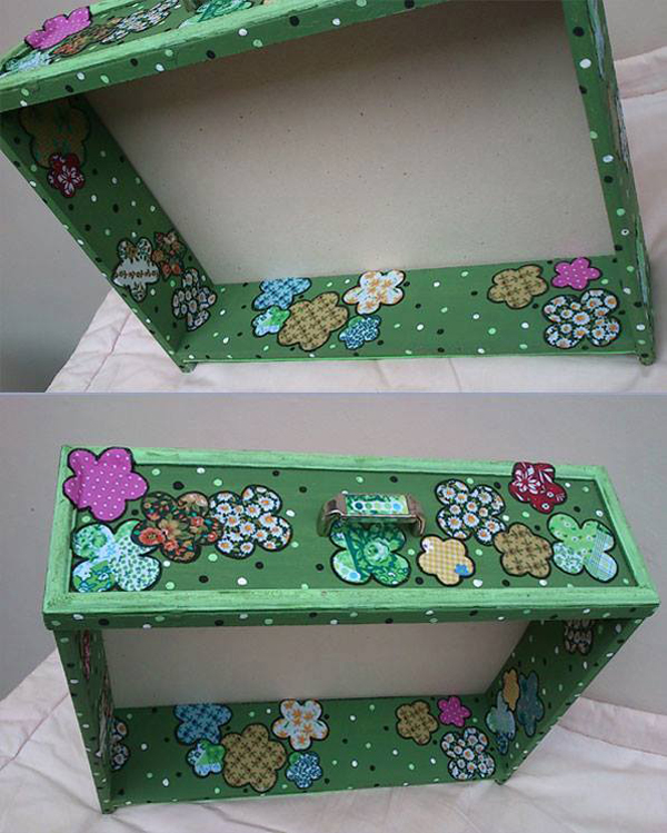 decoupage em gaveta antiga 