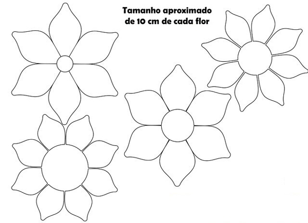 Molde de flor pontuda