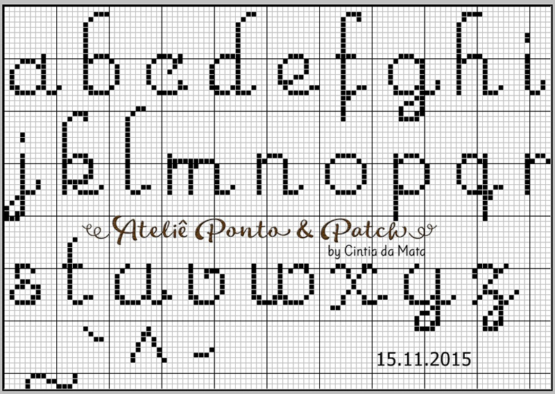 grafico de alfabeto em ponto cruz facil e simples