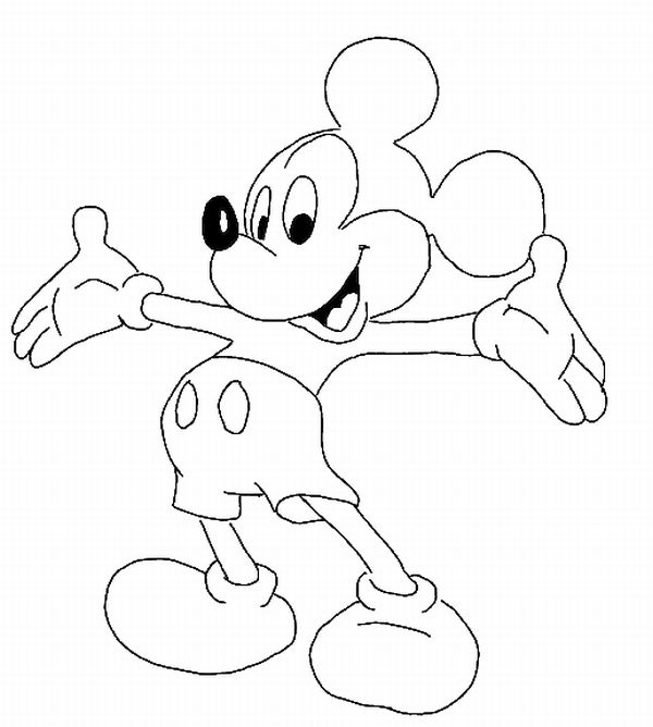 molde do Mickey Mouse alegre