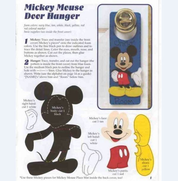 molde do Mickey Mouse para maçaneta