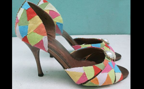 customizar sapatos com tecido