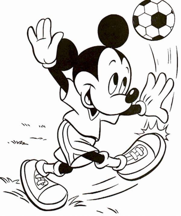 molde do Mickey Mouse no futebol